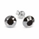 Серебряный комплект «Классика (Jet Hematite)» с кристаллами Swarovski®