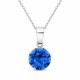 Серебряный кулон 925 пробы «Классика (Capri Blue)» с кристаллами Swarovski®