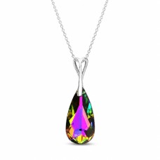 925 Sterling Silver Pendant “Rainbow Waterfall (Vitrail Medium)” created with Crystals by Swarovski®