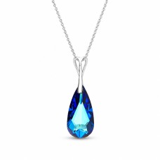 Naiste kaelakee DiamondSky „Rainbow Waterfall (Bermuda Blue)“ Swarovski kristallidega