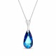 Naiste kaelakee DiamondSky „Rainbow Waterfall (Bermuda Blue)“ Swarovski kristallidega