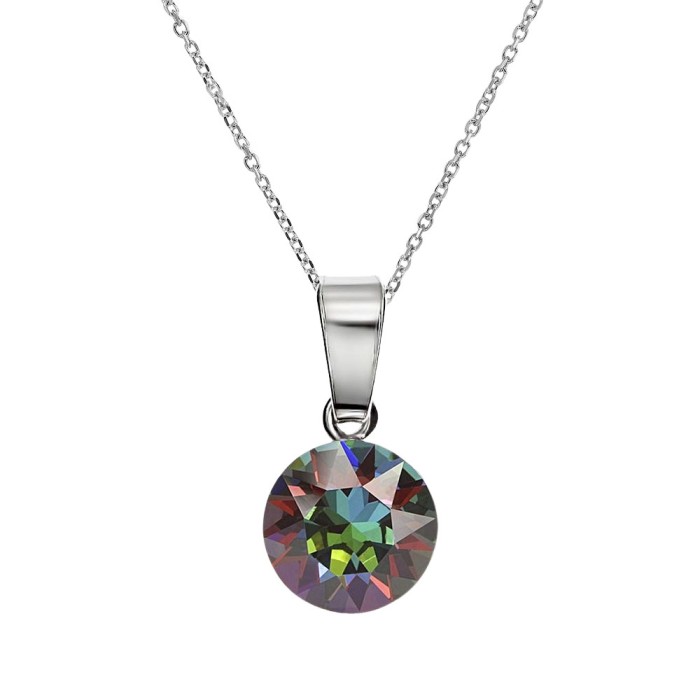925 Sterling Silver Jewelry Set “Classic (Vitrail Medium)” created with Crystals by Swarovski®