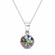 Hõbedane ripats „Classic (Vitrail Medium)“ Swarovski® kristallidega