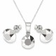 Hõbedane ehtekomplekt naistele „Classic (Light Chrome)“ Swarovski® kristallidega