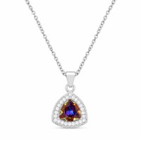 925 Sterling Silver Pendant “Elemental Magic (Volcano)” created with Crystals by Swarovski®