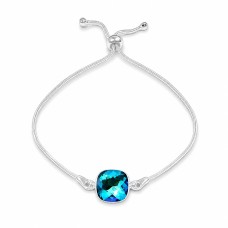 Серебряный браслет "Ослепительный Блеск (Bermuda Blue)" из серебра 925 пробы