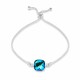 Серебряный браслет "Ослепительный Блеск (Bermuda Blue)" из серебра 925 пробы