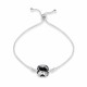 Hõbedast käevõru naistele DiamondSky „Pimestav Sära (Silver Night)“ Swarovski kristallidega