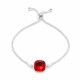 Hõbedast käevõru naistele DiamondSky „Pimestav Sära (Light Siam)“ Swarovski kristallidega