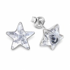 925 Sterling Silver Earrings “Star” created with Crystals by Swarovski®