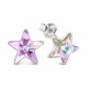 925 Sterling Silver Earrings “Star (Vitrail Light)” created with Crystals by Swarovski®