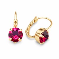 Earrings “Glory” (Ruby) dazzling with Crystals by Swarovski®