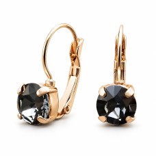 Earrings “Glory (Silver Night)” created with Crystals by Swarovski®