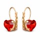 Earrings “Young Heart” (Light Siam) created with Crystals by Swarovski®
