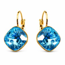 Серьги «Ослепительный Блеск IV (Aquamarine Blue)» с кристаллами Swarovski®