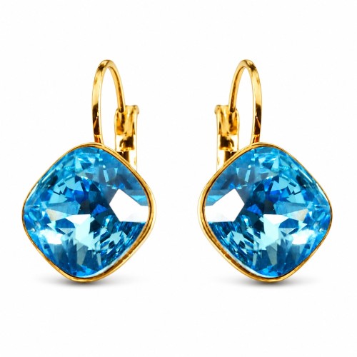 Kõrvarõngad „Glare IV (Aquamarine Blue)“ Swarovski® kristallidega