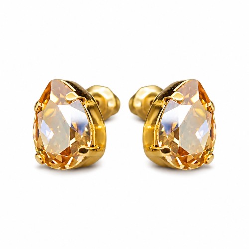 Earrings “Venus II (Golden Shadow)” created with Crystals by Swarovski®