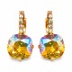 Серьги «Ослепительный Блеск VII (Light Topaz Shimmer)» с кристаллами Swarovski®