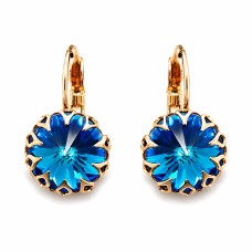 Naiste kõrvarõngad Diamond Sky „Vintage III (Bermuda Blue)“ koos Swarovski kristallidega