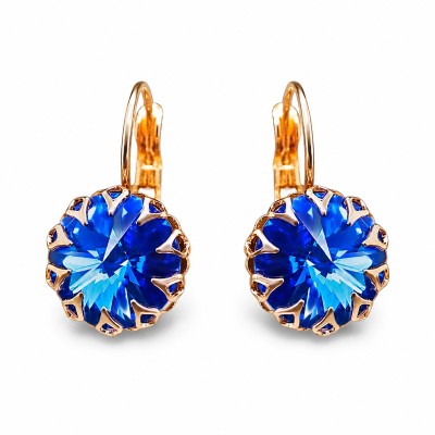 Kõrvarõngad „Vintage III (Sapphire)“ Swarovski® kristallidega
