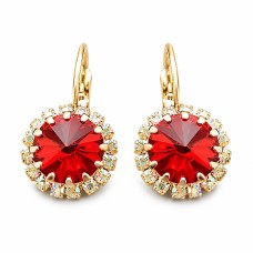 Earrings “Clarice IX (Scarlet)” created with Crystals by Swarovski®