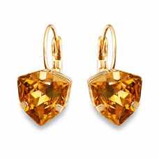 Earrings “Bermuda Triangle (Light Colorado Topaz)” created with Crystals by Swarovski®