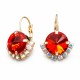Серьги «Кларис V (Light Siam)» с кристаллами Swarovski®