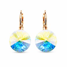 Earrings “Clarice II (Aurora Borealis)” created with Crystals by Swarovski®
