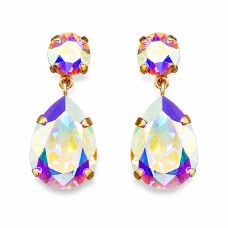 Earrings “Crystal Drop IV (Aurora Borealis)” created with Crystals by Swarovski®