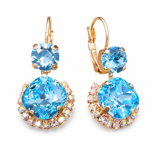 Kõrvarõngad „Clarice VI (Aquamarine Blue)“ Swarovski® kristallidega