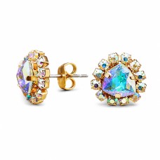 Kõrvarõngad naistele DiamondSky „Bermuda Triangle IV“ (Aurora Borealis) Swarovski® kristallidega