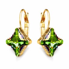 Earrings “Byzantine Cross (Peridot Scarabaeus Green)” created with Crystals by Swarovski®