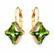 Kõrvarõngad „Byzantine Cross (Peridot Scarabaeus Green)“ Swarovski® kristallidega