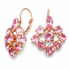 Earrings “Splendor II (Light Rose)” created with Crystals by Swarovski®
