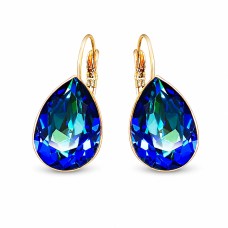 Серьги «Кристальная Капля II (Bermuda Blue)» с кристаллами Swarovski®