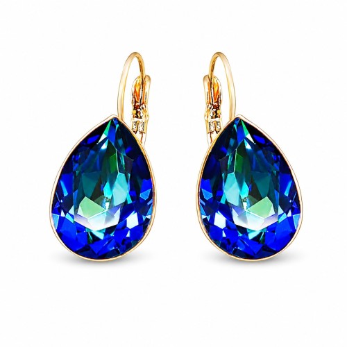Kõrvarõngad „Crystal Drop II (Bermuda Blue)“ Swarovski® kristallidega