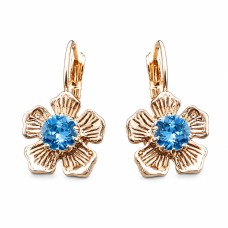 Earrings “Colorful Splendor (Aquamarine Blue)” created with Crystals by Swarovski®