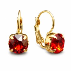 Earrings “Glory (Light Siam)” created with Crystals by Swarovski®