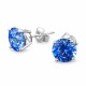 Серебряные серьги «Юнона (Arctic Blue)» с кристаллами Swarovski Zirconia Pure Brilliance