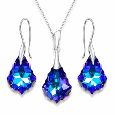 Hõbekomplekt „Barokko IV“ (Heliotrope) 925 hõbedast Swarovski® kristallidega