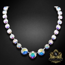 Kaelakee naistele DiamondSky „Pimestav Sära II“ (Aurora Borealis) Swarovski kristallidega