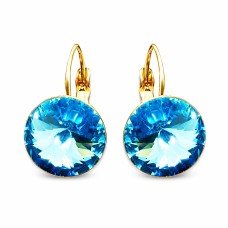 Earrings “Clarice II (Aquamarine Blue)” created with Crystals by Swarovski®