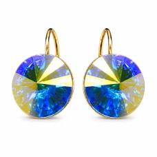 Earrings “Clarice II (Aurora Borealis)” created with Crystals by Swarovski®