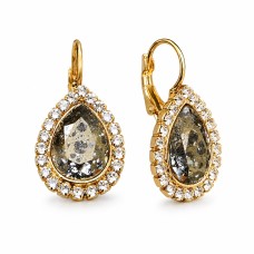 Earrings “Celestial Drop (Gold Patina)” created with Crystals by Swarovski®