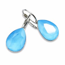 Серьги «Хрустальная Капля (Summer Blue)» с кристаллами Swarovski®