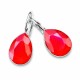 Kõrvarõngad „Crystal Drop (Royal Red)“ Swarovski® kristallidega