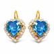 Earrings “Heart of The Ocean (Aquamarine Blue)” created with Crystals by Swarovski®