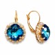 Kõrvarõngad naistele DiamondSky „Sädelev Sära III (Bermuda Blue)“ Swarovski® kristallidega