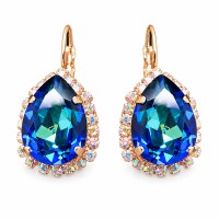 Серьги «Небесная Капля III (Bermuda Blue)» с кристаллами Swarovski®