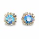 Серьги «Великолепие III (Light Sapphire Shimmer)» с кристаллами Swarovski®